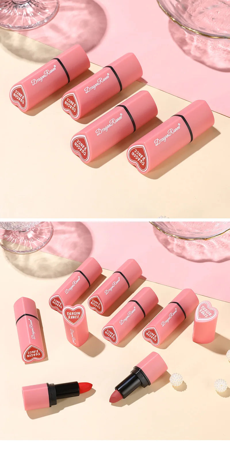 Lip Gloss Heart Melter High Shine Glossy Finish Playful Bubblegum Pink Moisturize Velvet Love Nude Pink Lipstick Wine Lip Tint