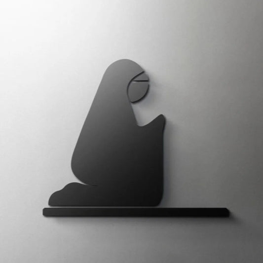 Modern Acrylic Islamic Prayer Room Sign 3D Self Adhesive Mosque Door Icon