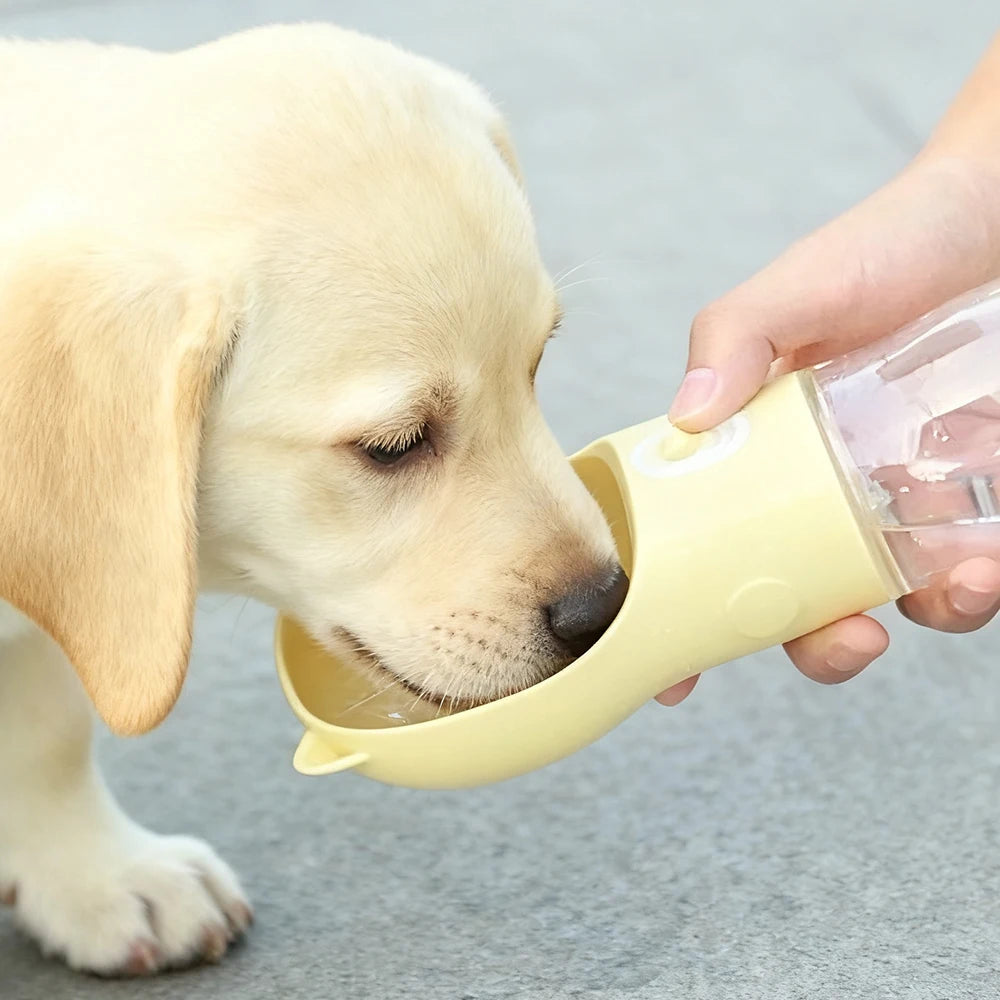 Portable Pet Drinking Bottle Dispenser Outdoor Walking Puppy Water Cup Bowls For Small Large Dogs Cat Kitten Ear Design Supplies