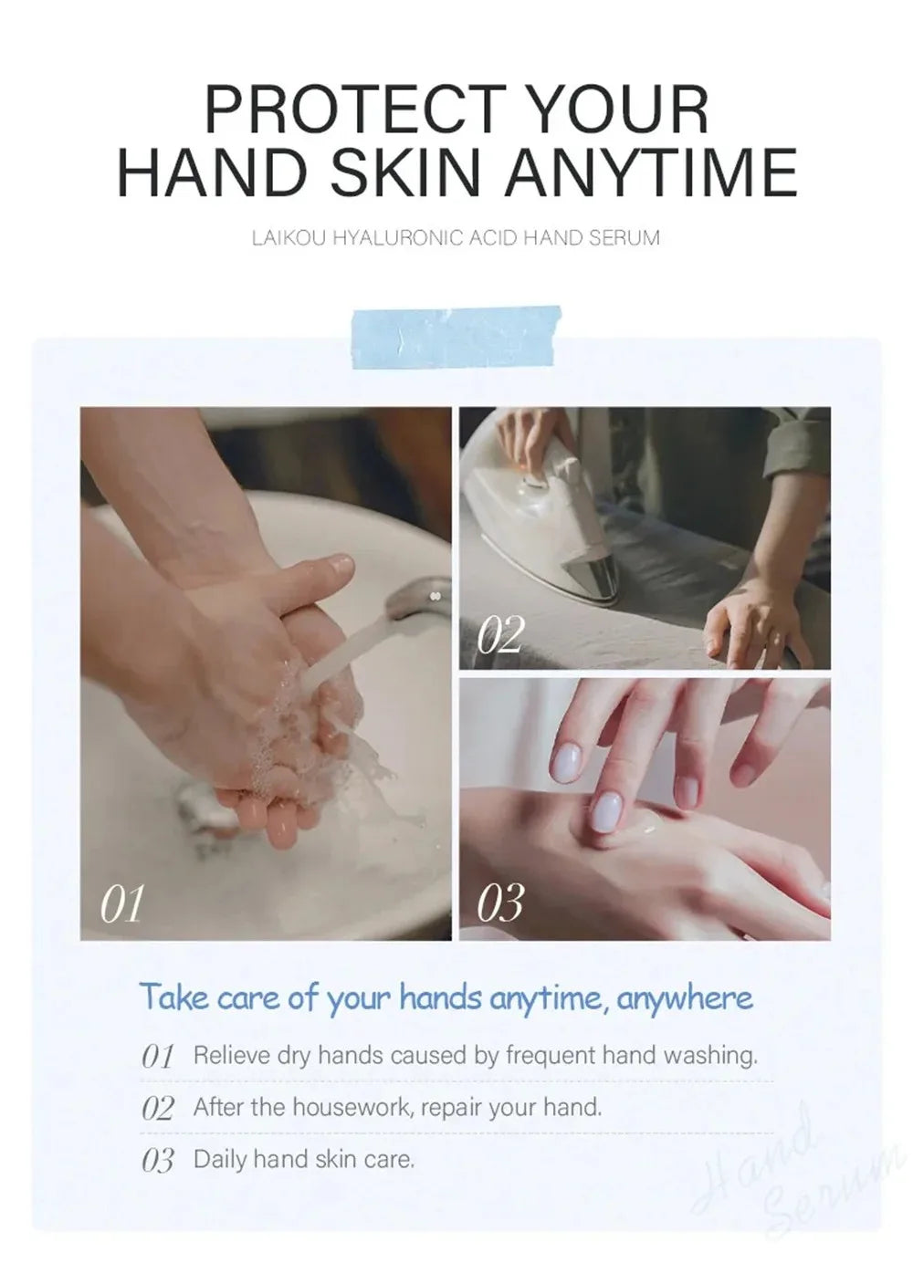 Collagen Smooth Wrinkles Hand Cream Skin Soften Silky Smooth Gloss Nourish Cracked Repair Moisturizing Product Korean Skin Care