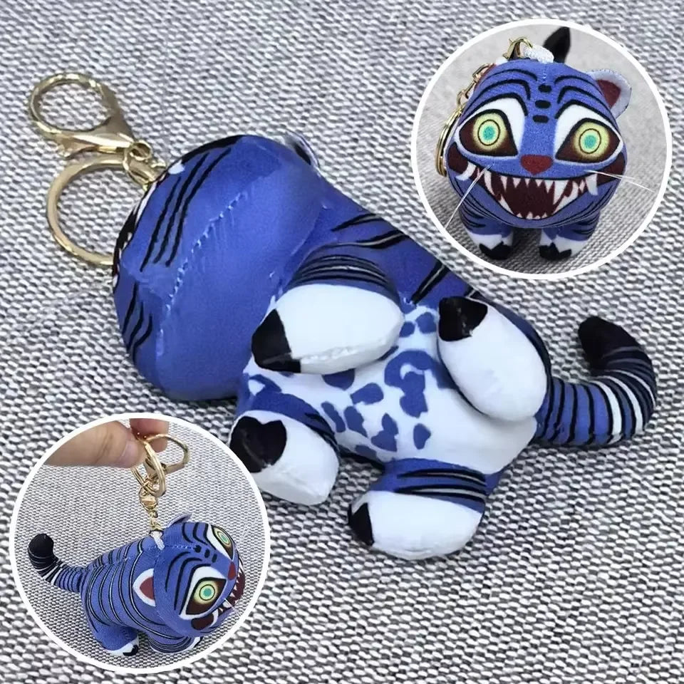 2025 Hot Anime Movie Kpop Demon Keychain Tiger Pendant Keyring Backpack Hanging Decorations Halloween Carnival Props Kids Gift