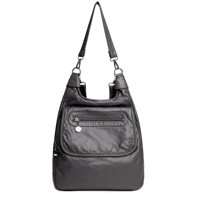 Multifunction Bags Purses High Quality Bookbag Soft Leather School Bags For Teen Girls Ladies Travel Large Capacity Mochilas