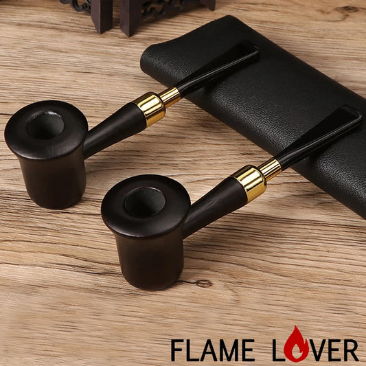 Flame Lover Handmade Fagus Sylvatica Tobacco Smoking Pipe Natural Wood Straight Wooden Pipe Smoke Cigarette Accessories Gift