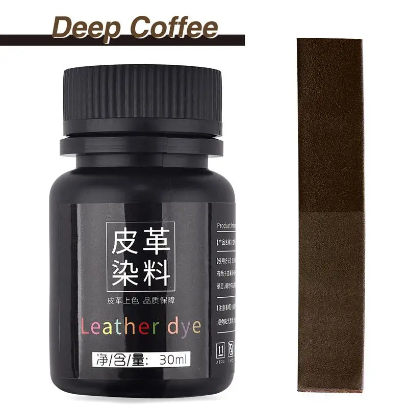 30ml Leather Pigment Dye Coloring Liquid Leather Repair Refurbish For vegetable Leather Dyeing Bag Shoes Skin Care