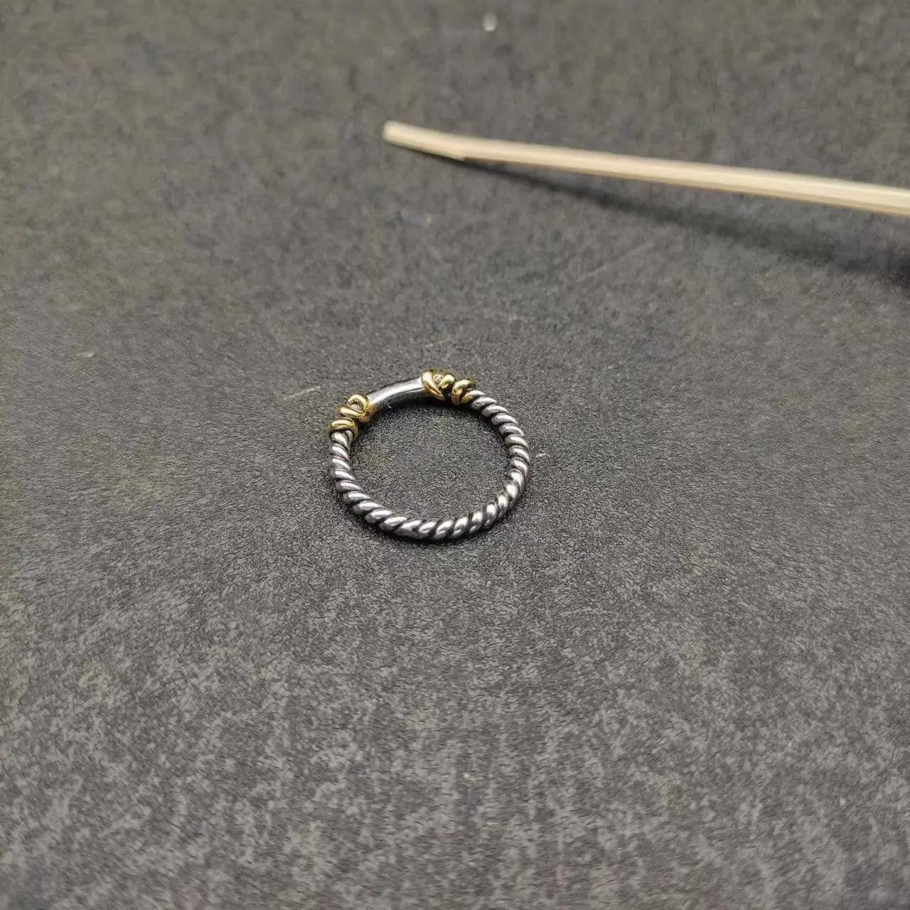 S925 Sterling Silver New Style Gold Wire Edging Ring Neutral Temperament Fashion Personality Trend Simple Retro Luxury Jewelry
