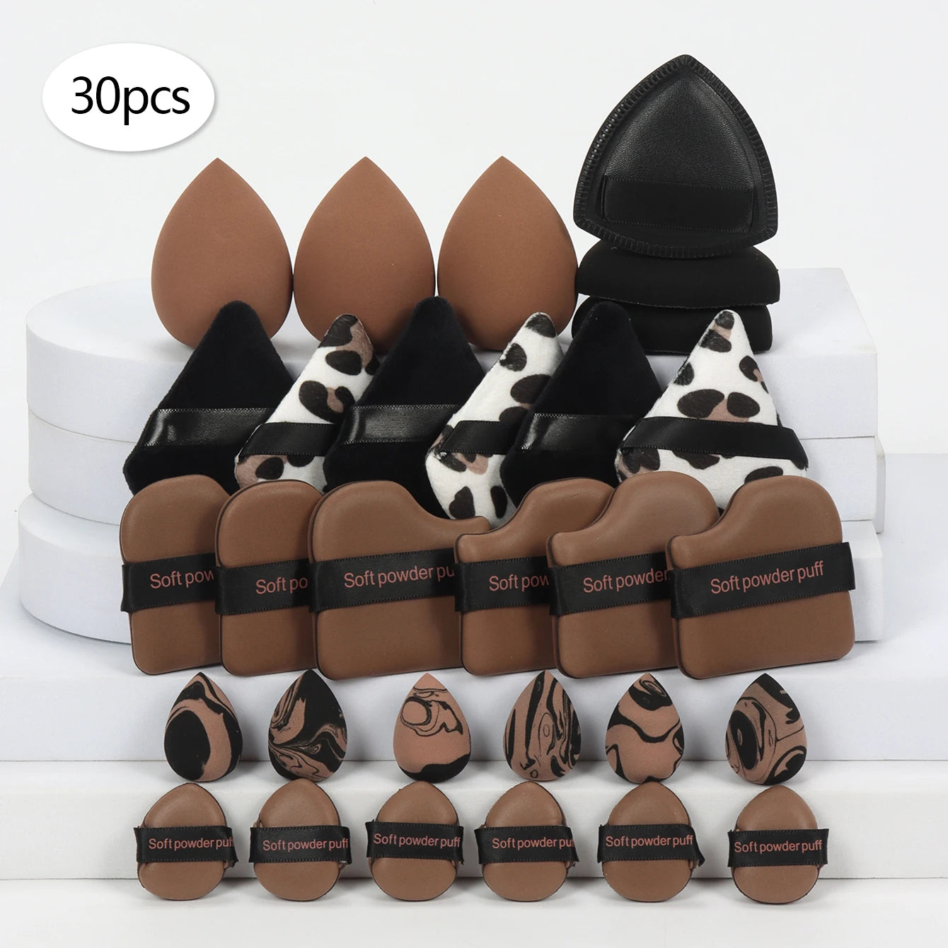 10/20/30/40/50-Piece Set of Multifunctional Makeup Tools, Expands When Exposed to Water, Suitable for All Skin Types