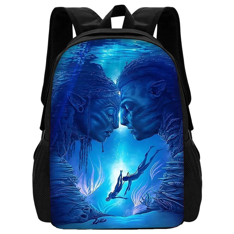 Science Fiction Movie Child School Backpack with Lunch Bags ,Pencil Bags ,School Bags for Boys Girls A-AvatarS Best Gift