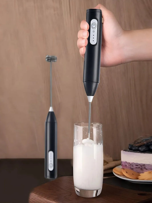 Wireless Milk Frother Type C Handheld Electric Blender Stainless Steel Mini Coffee Maker  Coffee Whisk Cappuccino Cream Maker
