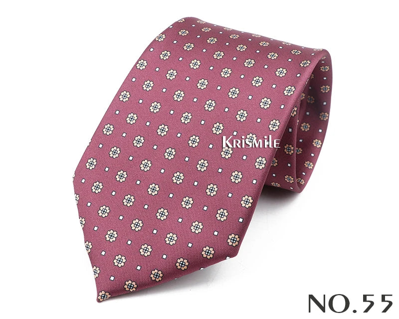 New Design Bohemian Style Necktie For Men Silk Touch Soft Blue Red Yellow Necktie Fit Wedding Party Business Office Accessory