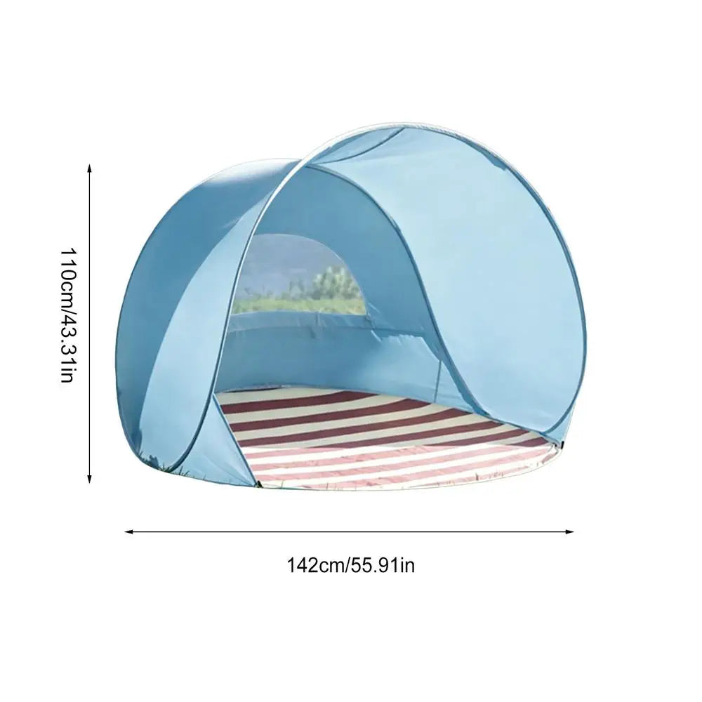 Reusable Beach Sun Shelter Tent One Click Open 3-4 People Tent Large Space Sunshade Outdoor Portable Camping Garden Beach Tent
