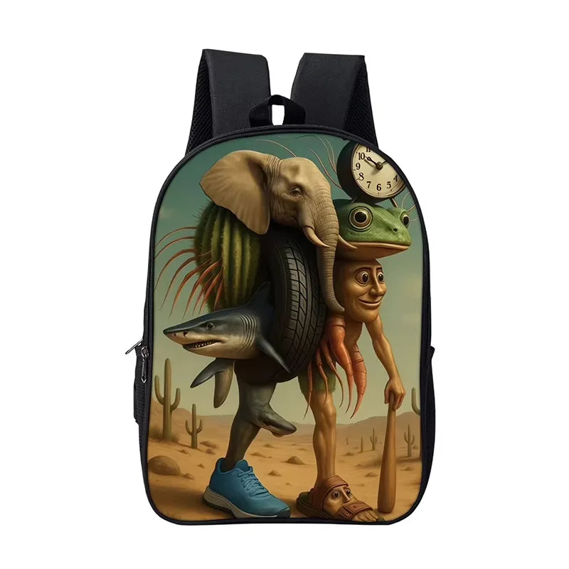 Cartoon Anime Game School Bag for Boy Girls Durable and Softback for Books Bag Italian Brainrot Children Backpack