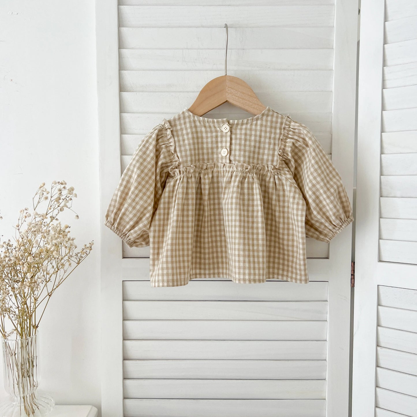 Baby Cotton Clothing Sets 0-2Yrs Autumn New Baby Girl Clothes Set Plaid Tee And Bloomer 2pcs Toddler Kids Vest + Shorts Suit