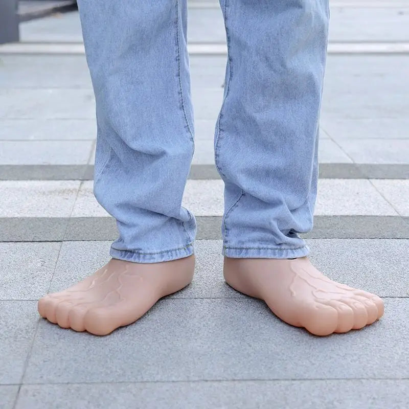 Artificial Foot Shoes Quirky Ideas Men's and Women's Toe Big Foot Spoof Red Five Finger Feet Fashion