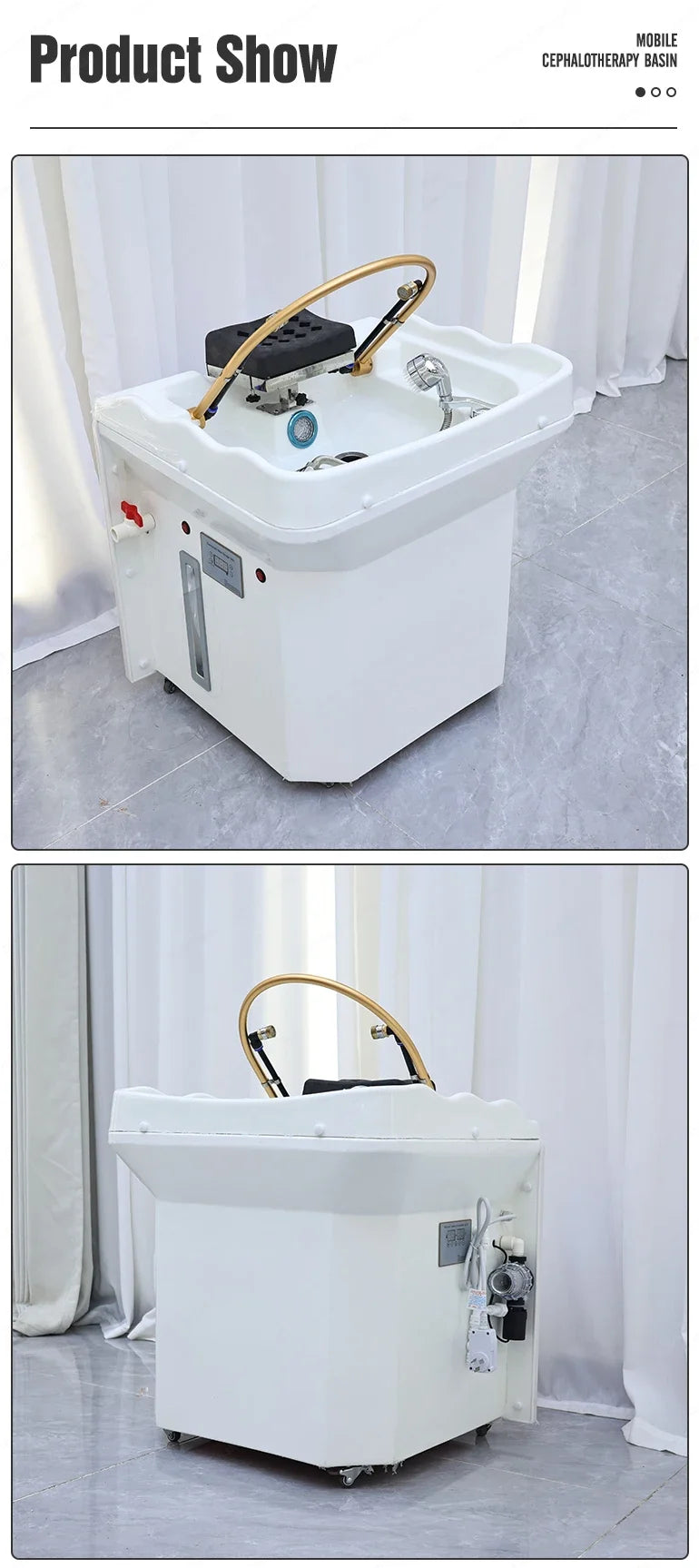 XinSheng Convenient Non Connecting Water Pipe With Water Storage Tank Head SPA Water Circulation Shampoo Basin Hair Wash Salon