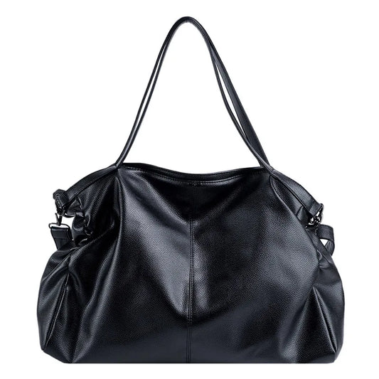 Big Black Tote Bags for Women Large Hobo Shopper Bag Roomy Handbag Quality Soft Leather Crossbody Bag Ladies Travel Shoulder Bag
