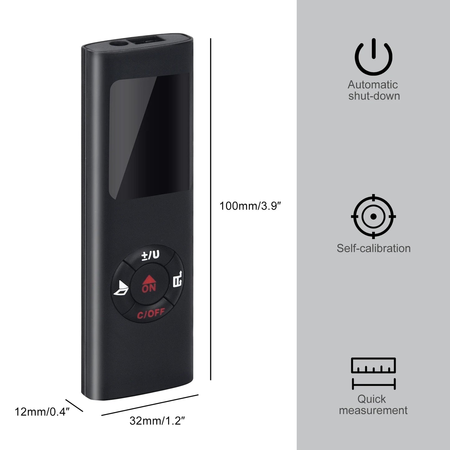 40M/60M Mini Smart Laser Distance Meter Measure Infrared Rangefinder USB Rechargeable Portable Handheld Laser Range Finder Tools