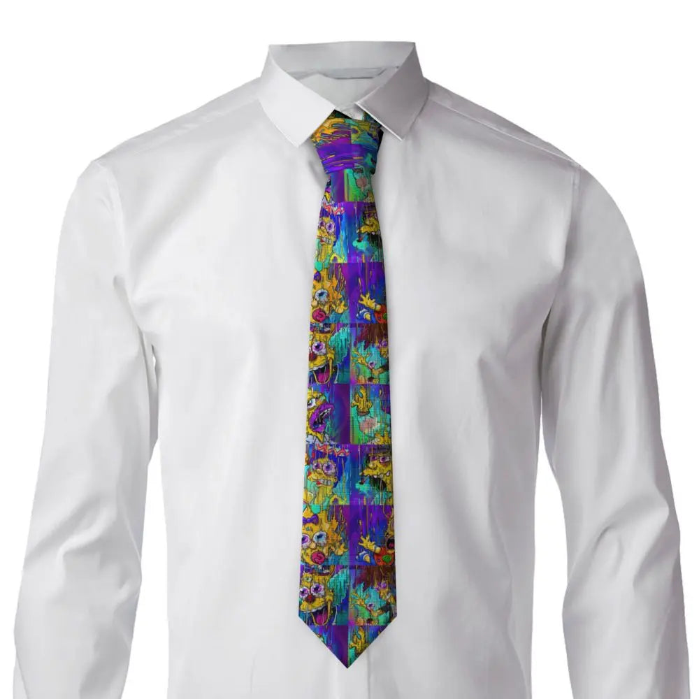 Personalized The S-Simpsones Homer Neck Ties Men Formal Silk Wedding Neckties