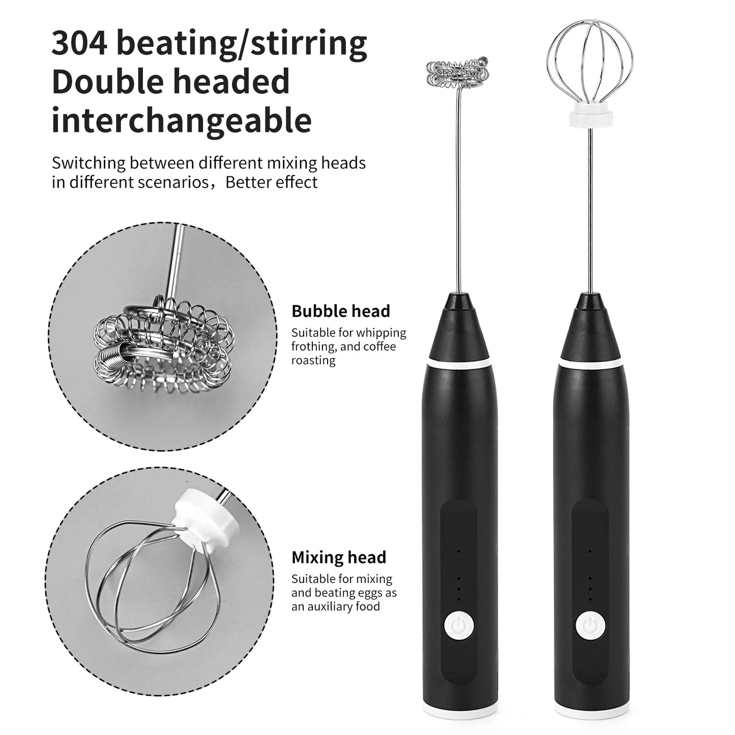 Handheld Electric Milk Foamer Coffee Milk Cover Foamer Household Mini Milk Foamer Blender Handheld Wireless Hair Beater