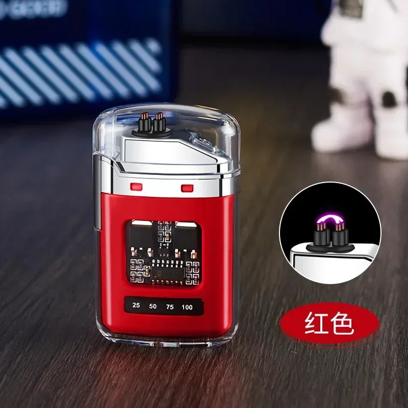 Waterproof Watch Lighter Windproof USB Plasma Rechargeable Lighter Outdoor Portable Smoking Cigarette Lighter Men's Watch Gift