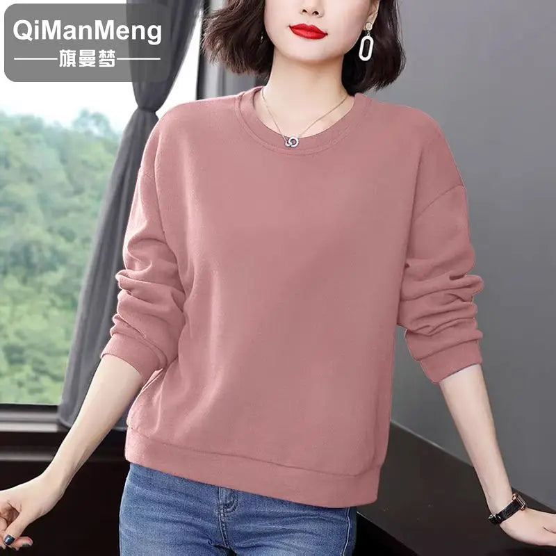 Simplicity Casual Autumn/Winter New Women's O-Neck Printing 3D Fashion All-match Loose Long Sleeve Pullovers Sweatshirts Tops