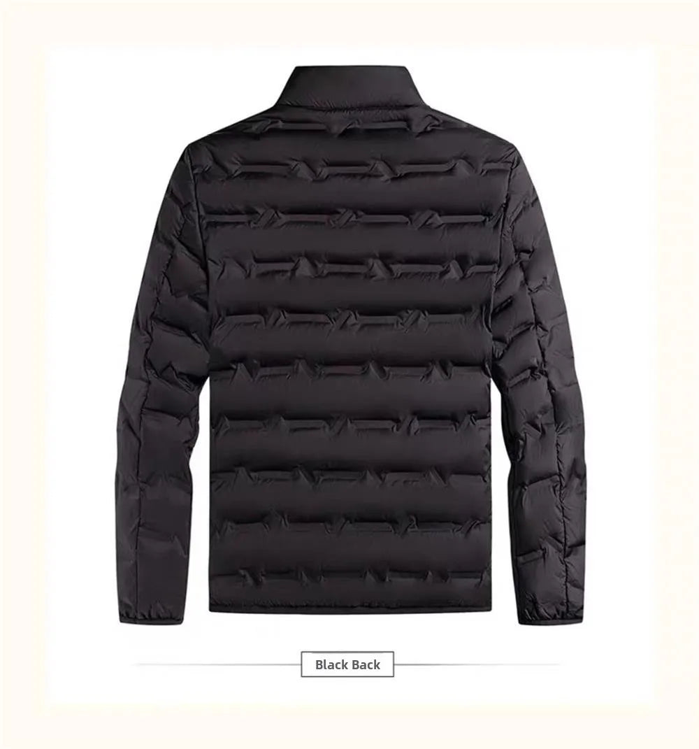 Men's Lightweight Padded Jacket Graphene White Duck down Thickened Warm Cold Resistant Casual Outerwear Outdoor Sports Coat