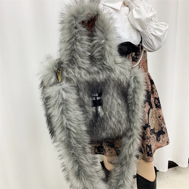 Large The Tote Bags for Women Winter Fashion New Shoulder Messenger Bag Female Designer Brand Sling Cross Handbags High Quality