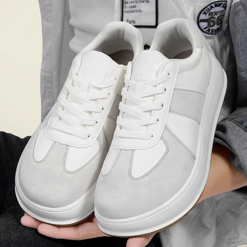 Wide Toe Mens Barefoot Shoes Leather Minimalist Walking Sneakers Comfort Zero Soles Casual Running Shoes Lightweight Board Shoes