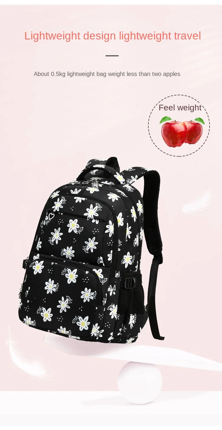 3 Pcs Set Children's Backpacks Cute Student School Bag for Teenage Girls Waterproof School bags With Lunch bag Pencil Case