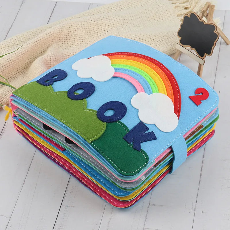 Baby Felt Quiet Books Busy Board Toddler Basic Life Skill Early Learning Education Toys Montessori Story Cloth Book For Boy Girl