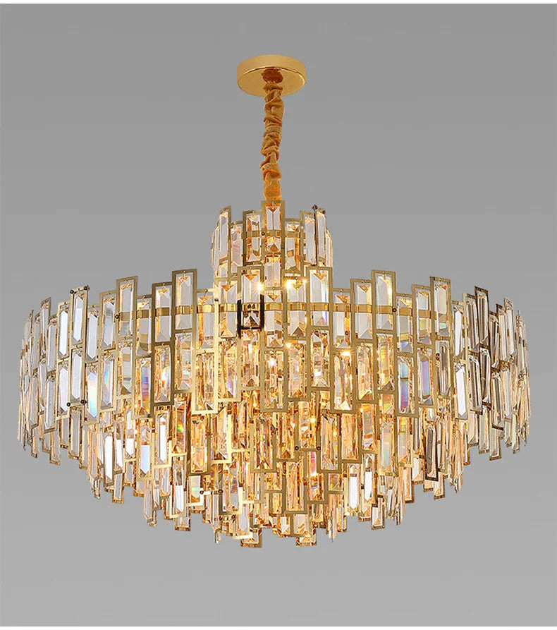 Luxury Crystal Chandelier Ceiling Light Fixture Dining Table Light Led Lighting Lamps Living Rooms Żyrandol Pendant Ceiling Lamp