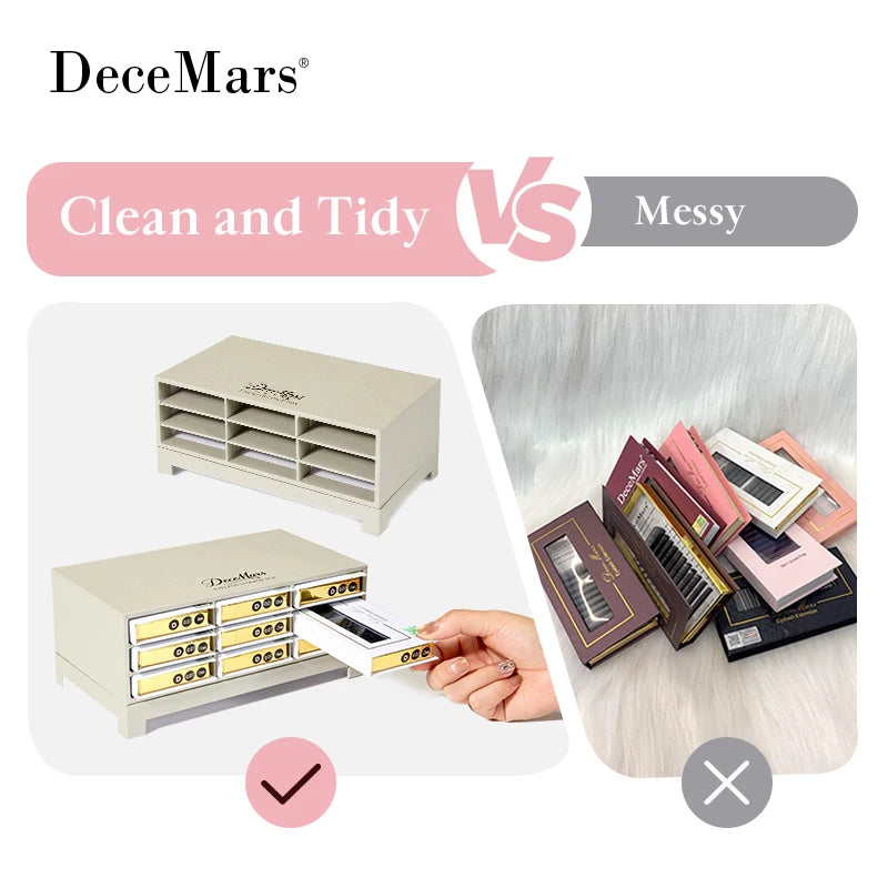 DeceMars Eyelash storage box Pink/Gray