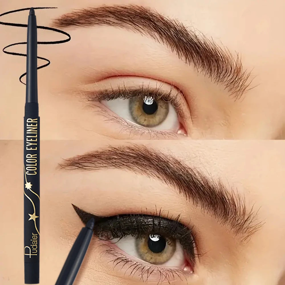 Intense Color Tone Long-Lasting Eyeliner Pencil - Sweatproof, Smudge-Proof, Waterproof Concealer & Lip Liner Gel Pen for Flawles