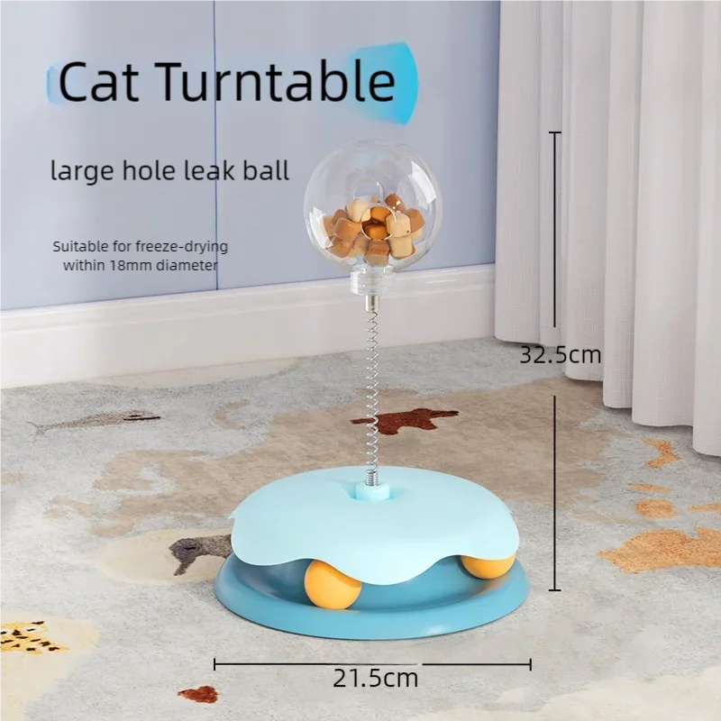 Pet Interactive Leakage Ball - Cat Turntable Toy - Food Dispenser for IQ Training for Dogs and Cats Pet Products Accessories