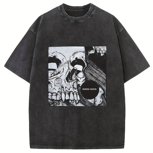 Men's High-quality Pure Cotton T-shirt with Round Neck and Short Sleeve, Perfect for Streetwear and Outdoor Activities