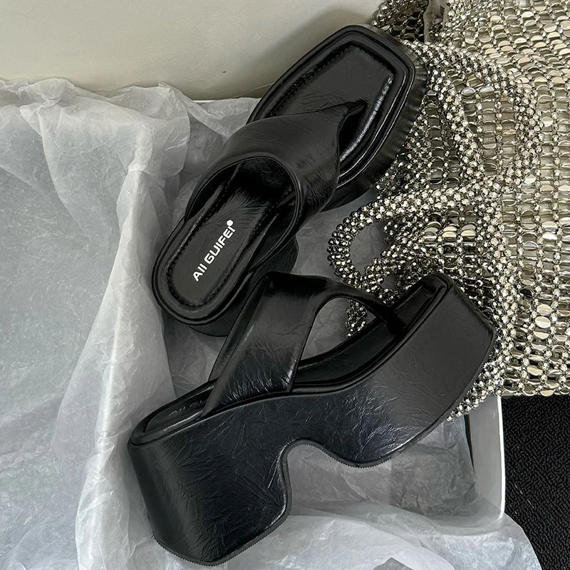 Pumps Flip Flops Slippers Shoes For Ladies New 2026 Female Footwear Platform Wedges Women Slippers Fashion Slides Heels  Shoes