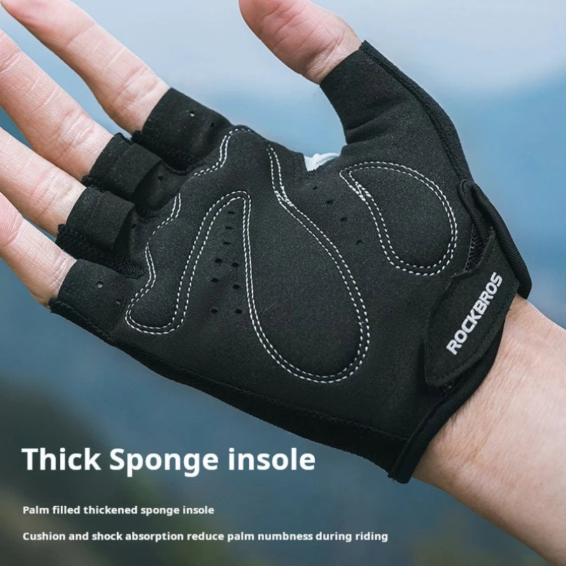 ROCKBROS Cycling gloves breathable half finger gloves racing bike gloves anti slip mountain bike gloves cycling equipment gloves