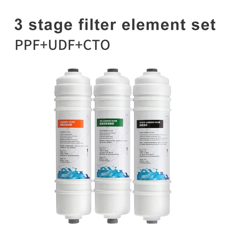 Waternoble 10 Inch Water Filter Replacement PP Cotton & T33 Activated Carbon Filter Chlorine Removal Water Purification System