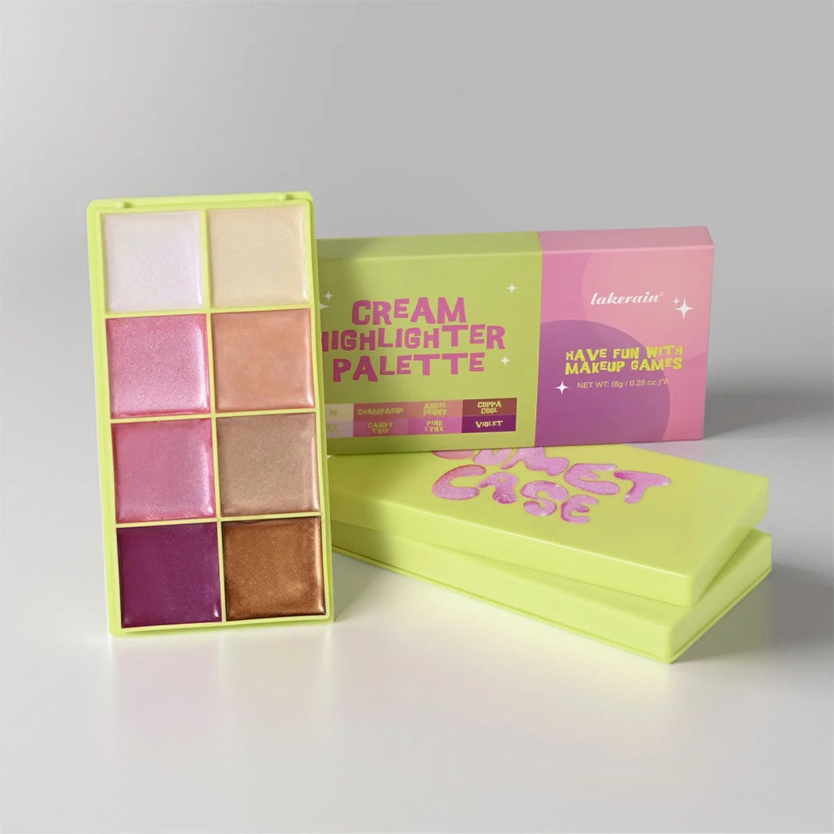 8Colors Highlight/Brow/Blush Palett Enhance Facial Three-dimensional Makeup Shimmer Waterproof Makeup Tool Cosmetic