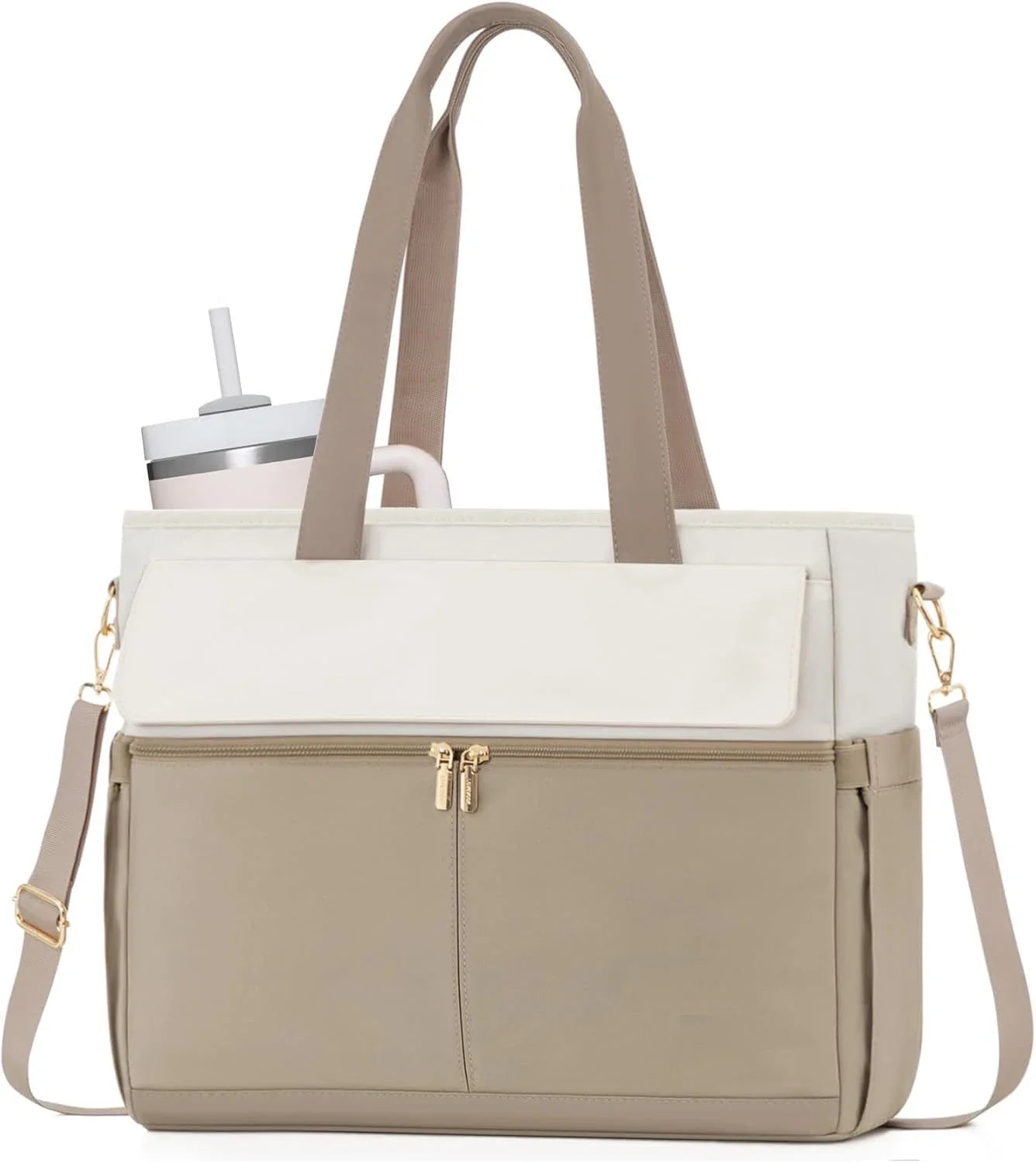 Women Laptop Tote Bag Large Capaci Handheld Shoulder Casual Crossbody Bag Commuter OL Inner Ket Nylon Fabric for 15.6 Inch Bag