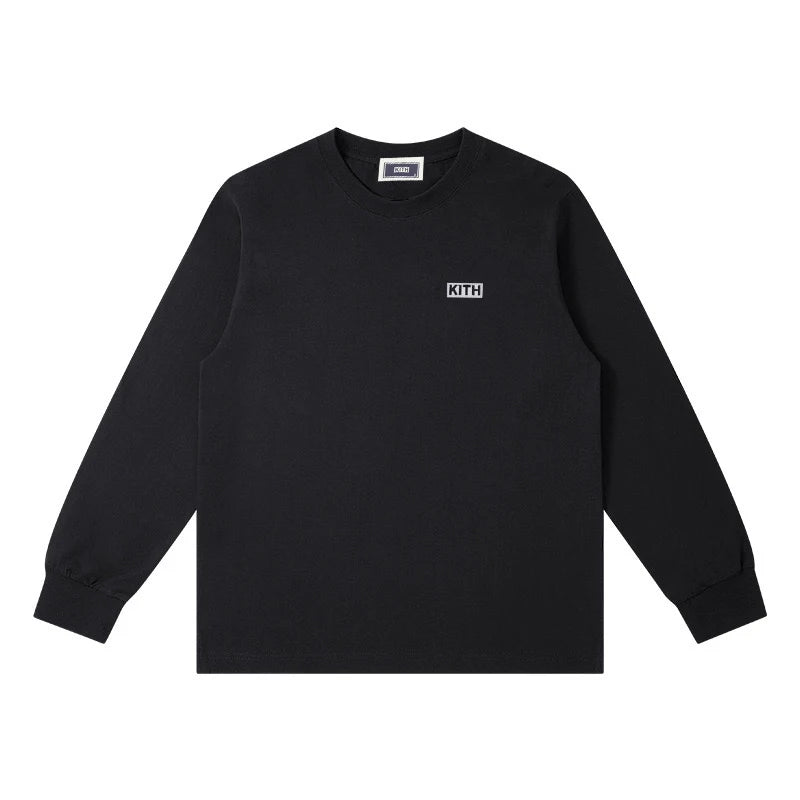 Embroidery Cotton 100% Long-sleeved Men's T Shirt 2025 New Round-collar Solid-color women T-shirt for Male Tshirt Man Tops Tees