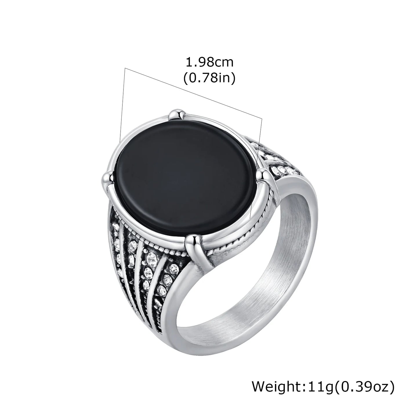 Geometric Turquoise Tiger Eyes Natural Stone Ring for Men, Chunky Stainless Steel Signet Rings, Fashion Punk Finger Jewelry Gift