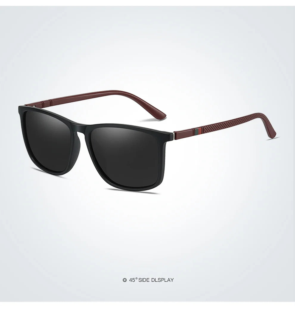 Luxury Men Women Driving Travel Polarized Sunglasses Fashion Brand Design Square Vintage Sun Glasses TR90 Frame Eyewear UV400
