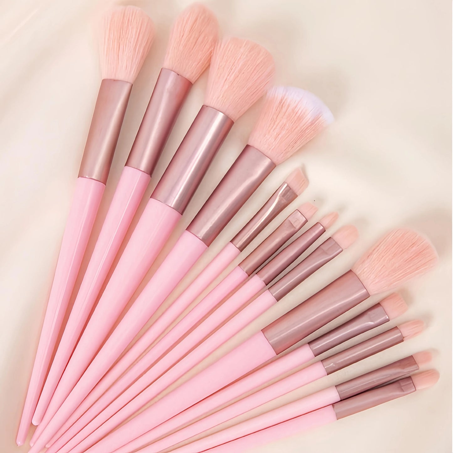 25Pcs Pro Makeup Brush & Sponge Set - 13 Brushes + 12 Hydrophilic Blenders for Liquid/Cream/Powder | Vegan Artist Kit with Pouch