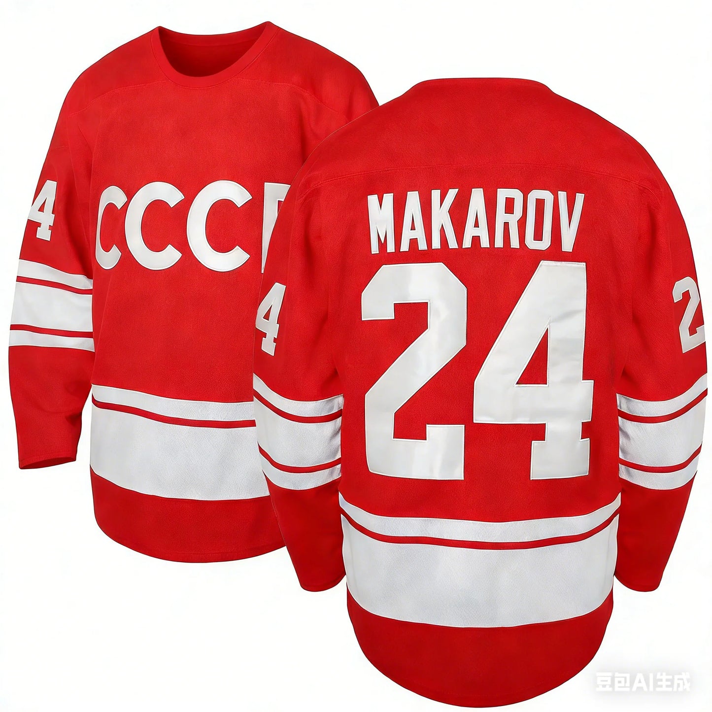 HOCKEY JERSEY - RED WITH WHITE ACCENTS VINTAGE ATHLETIC JERSEY FOR HOCKEY FANS & COLLECTORS ATHLETIC JERSEY 3D HD PRINTS