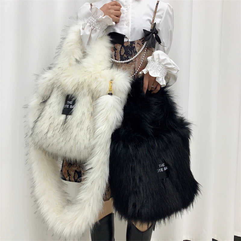 Large The Tote Bags for Women Winter Fashion New Shoulder Messenger Bag Female Designer Brand Sling Cross Handbags High Quality