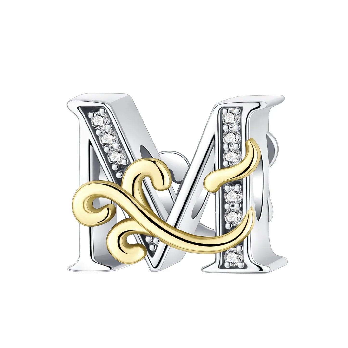 925 Sterling Silver  A-Z 26 English Letters Retro Fashion Pendant Fit Original Bracelet Charm Beads Necklace Diy Female Jewelry
