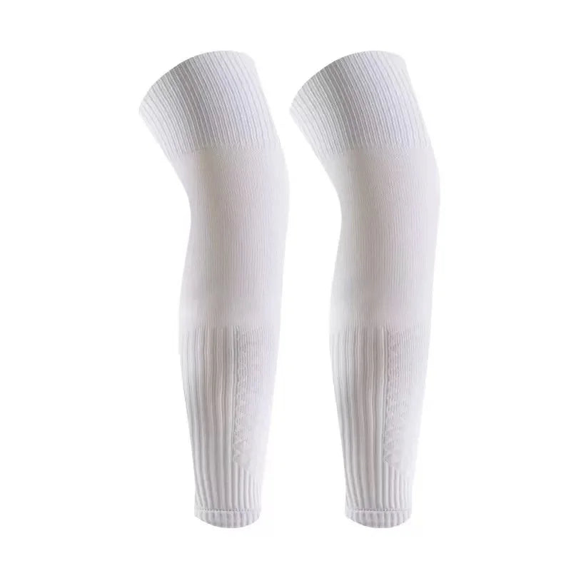 Football protective socks over knees, men's basketball pressure leg covers, knitted breathable, non-foot pressure fixed socks
