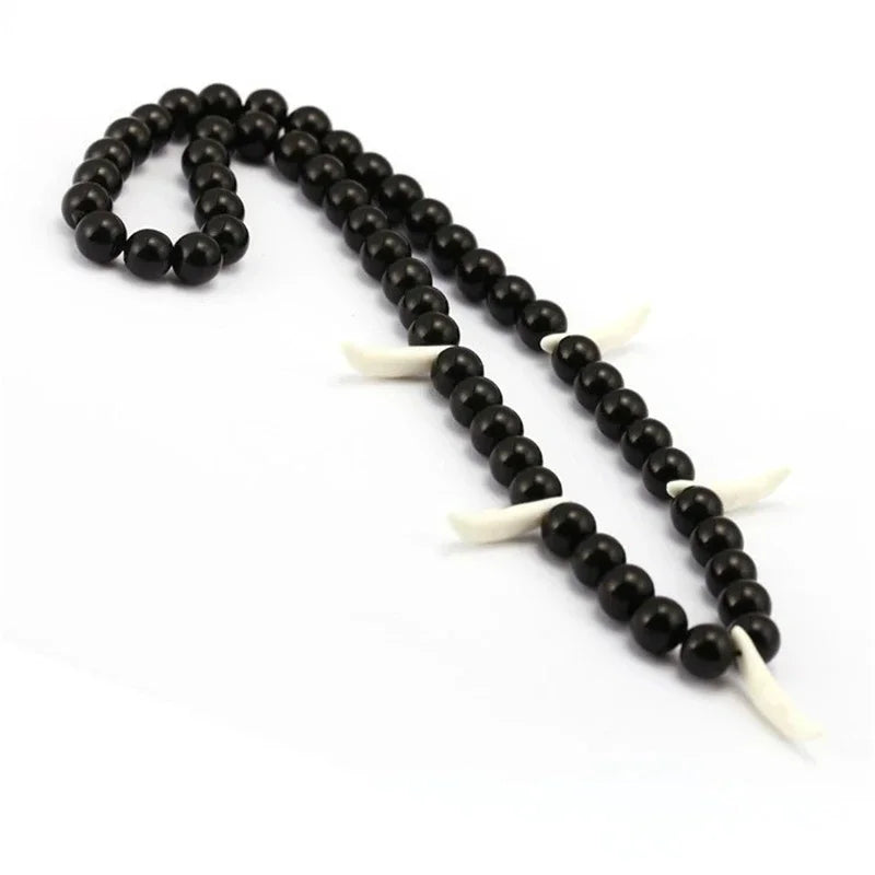 Anime Inuyasha Necklace Word Spirit Rosary Black Beaded Necklace Bangle Logo Pendant Jewelry Gift