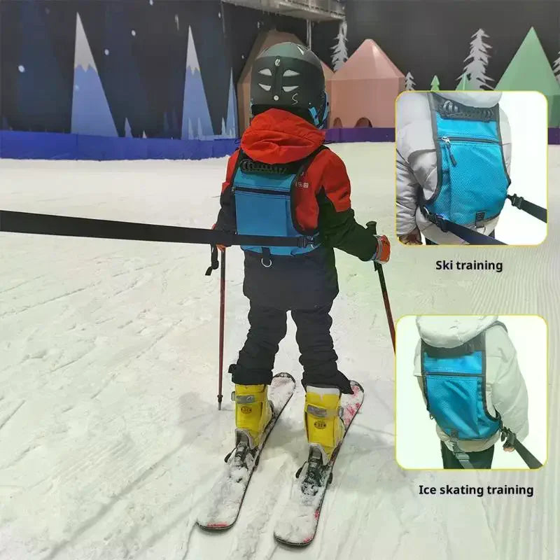 Ski Harness For Kids Child Snowboard Harness With Backpack Adjustable Snowboard Training Belt Children Speed Control Leash