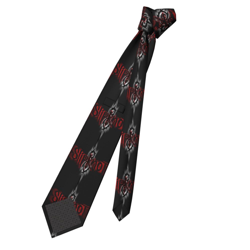Slipknots Neckties Men's Customized Silk Heavy Metal Rock Music Gift Neck Tie for Office